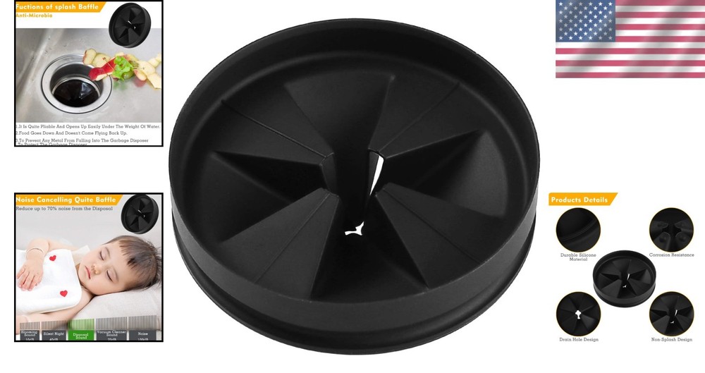 Versatile 3.25-Inch Silicone Sink Baffle - Easy Install Removable Splash Guard