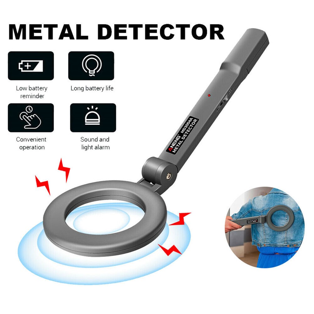 Metal Detector Portable Handheld Airport Security Scanner Tester Security Tool