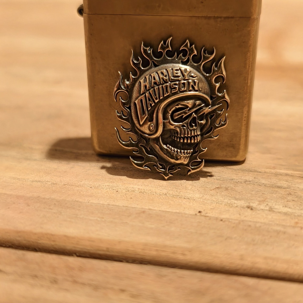 Brass High-Quality Skull Kerosene Lighter Decal