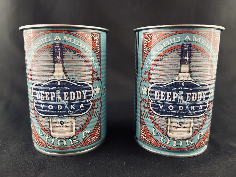 Deep Eddy Vodka Tin Can 12oz Cups, Set Of 2