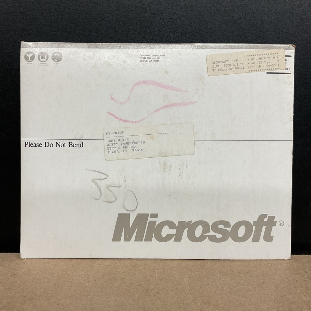 Microsoft Project For Windows Working Model 5.25 Inch Floppy Vintage Computing