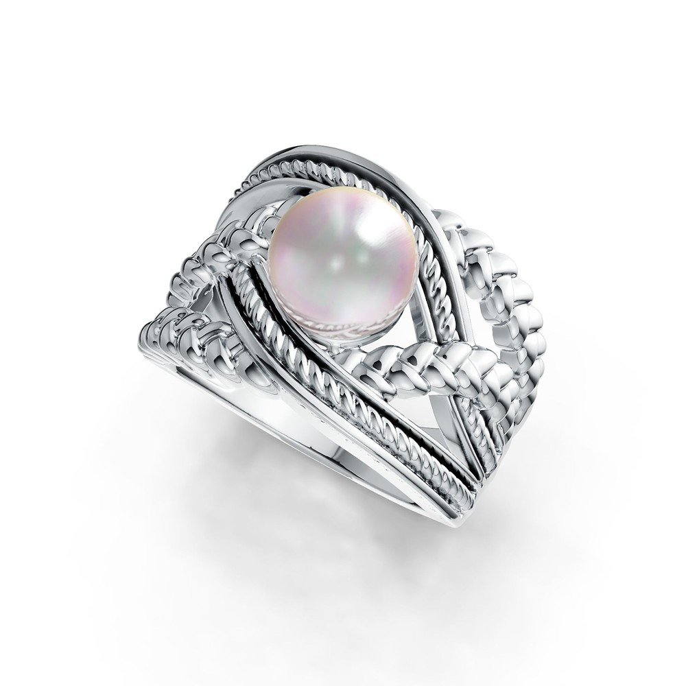 Sterling Silver Semi Mount Ring Setting Round RD 9x9mm