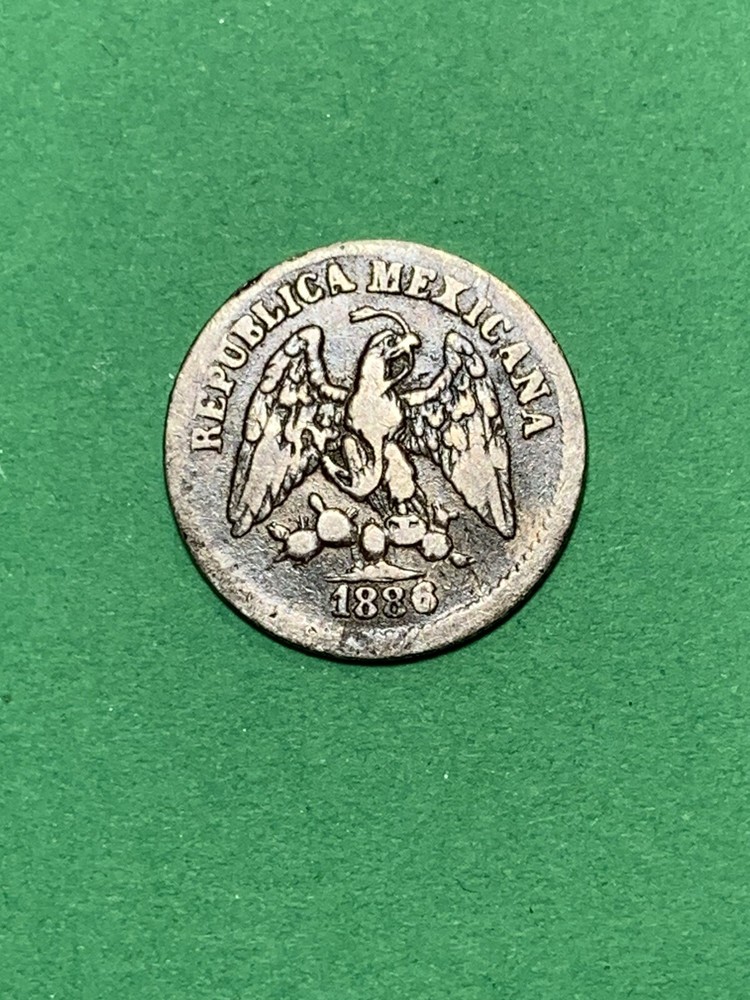 1886 Mo M Mexico Silver 5 Centavos (A0587)