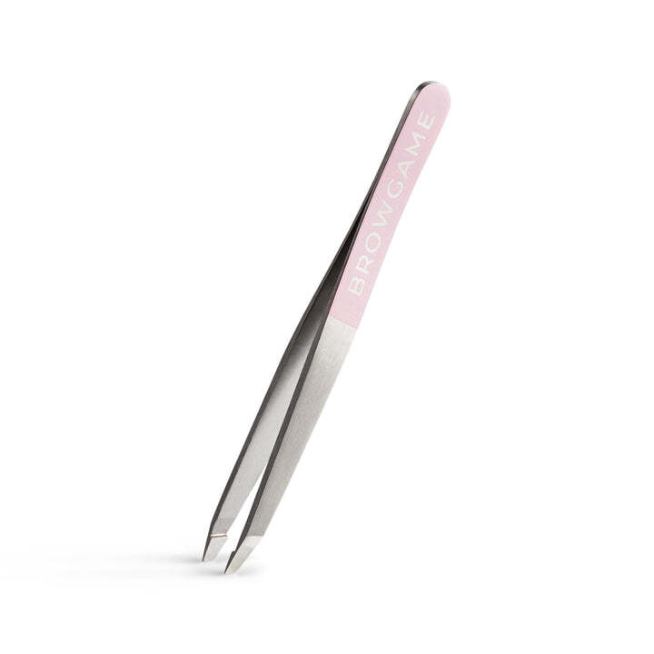 BROWGAME COSMETICS Original Slanted Tweezer Pink