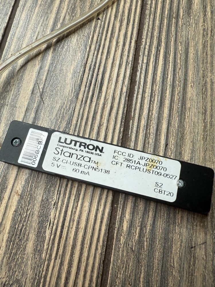 Lutron Stanza SZ-CI-USB-CPN5138 Control Interface Module 5V 60mA