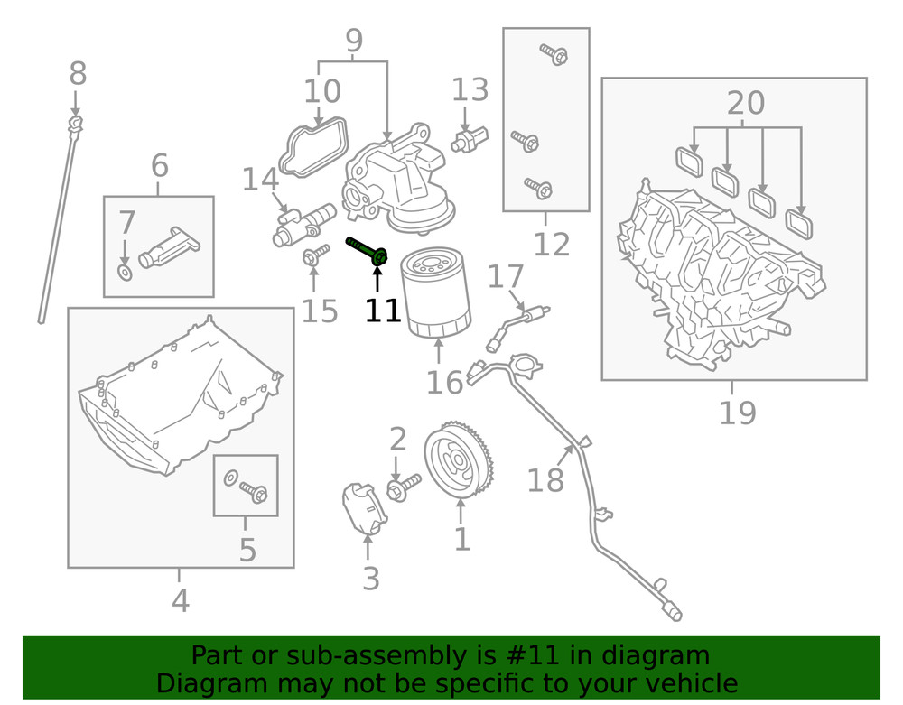 Genuine Ford Engine Intake Manifold Bolt W716736-S437