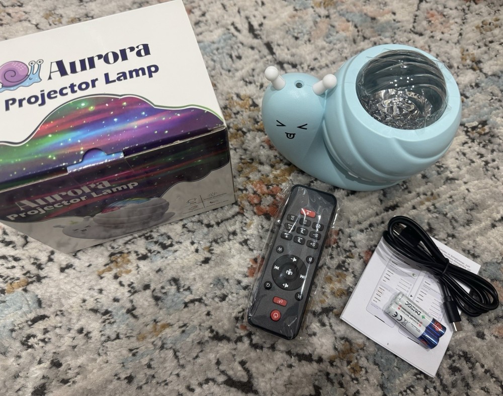 Aurora Snail Star Projector With Bluetooth Speaker New
