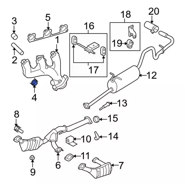 Genuine Ford Manifold Nut W701706-S2