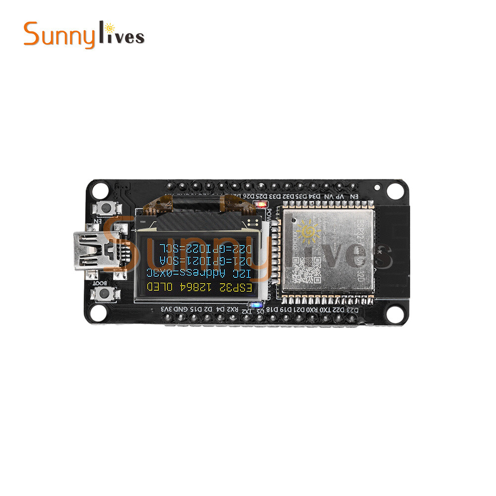0.96" ESP32 ESP-WROOM-32D WIFI Bluetooth Development Board OLED CH340C Module