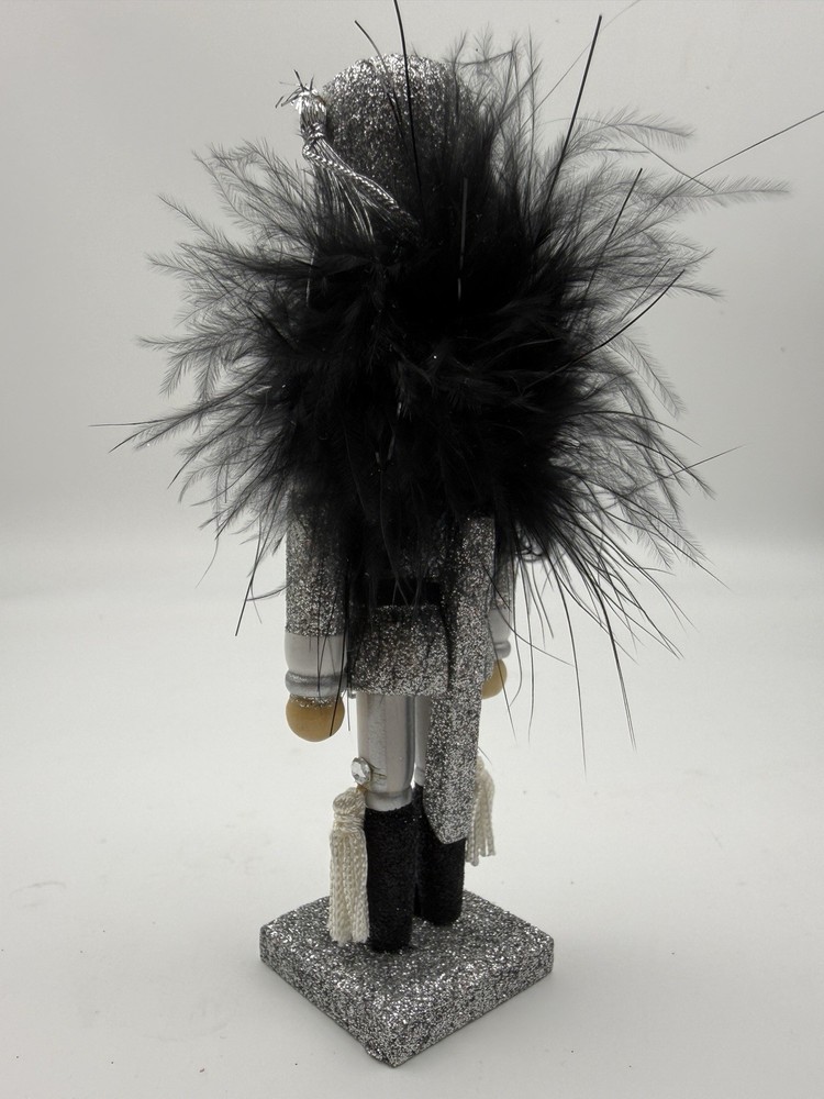 Hollywood Nutcrackers™ Kurt Adler 6" Silver & Black Glittered Soldier