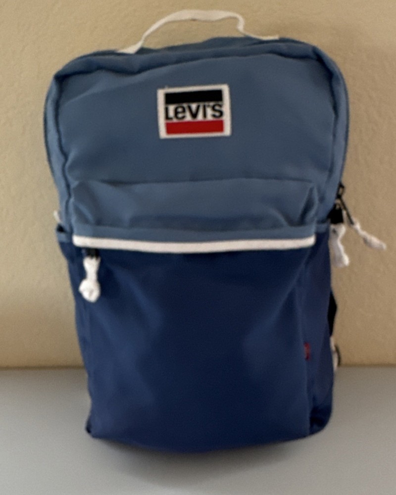 Levi's Blue Backpack, Adjustable Straps, Front Pocket, Divider