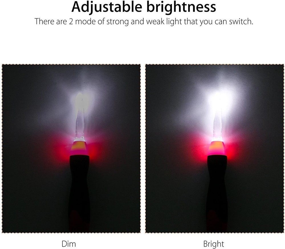 9 Sizes Crochet Hook Set: Interchangeable Crochet Hooks with Light - Light Up...