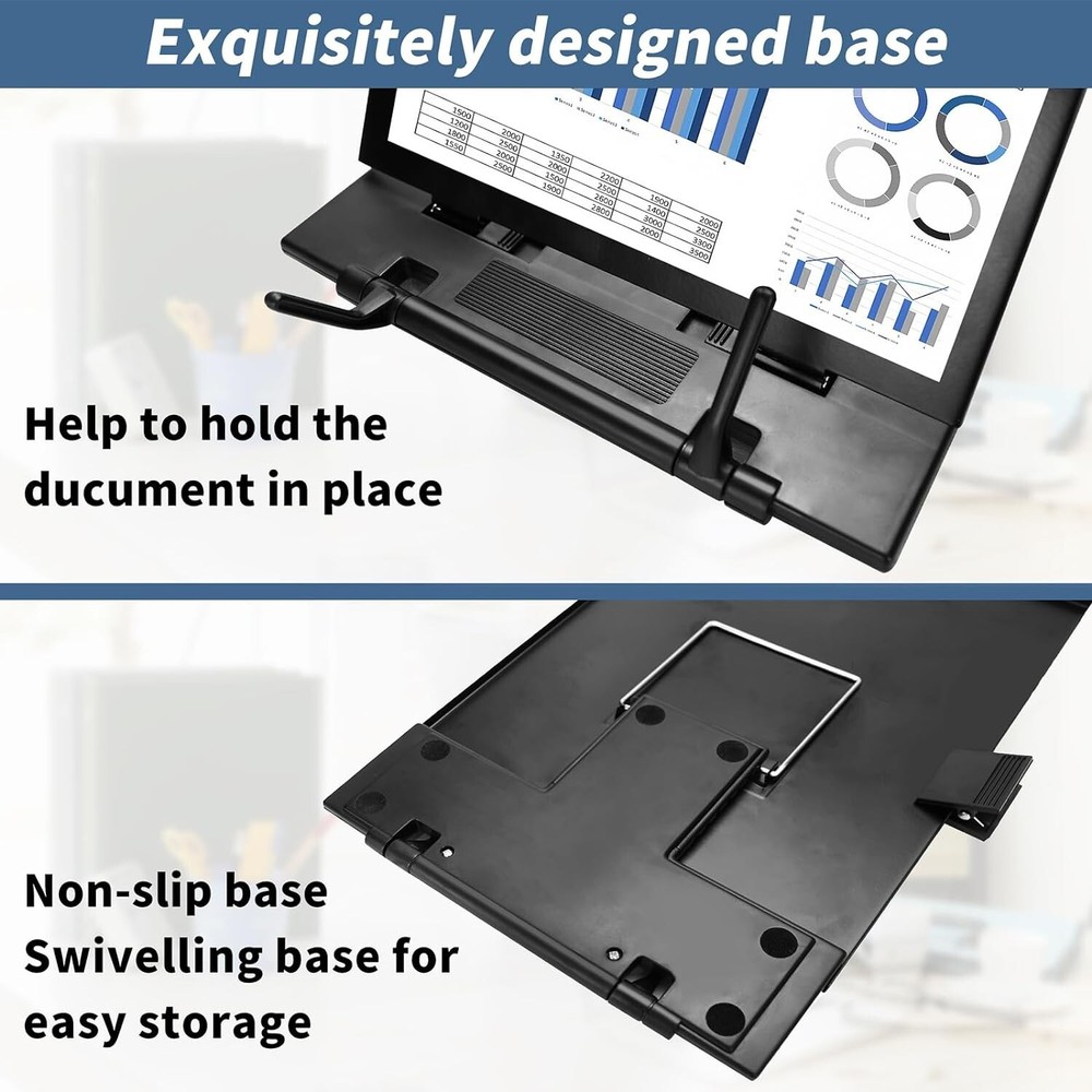 High Quality Metal Desktop Document Holder, Paper Stand for Desk When Typing