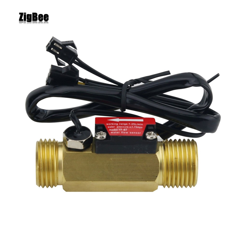 Electronic Intelligent Water Flow Meter 1/2” External Thread Digital Display