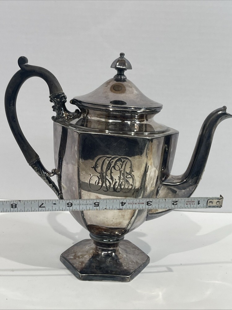 H.J. Howe Pitcher With Wood Handle Engraved 068