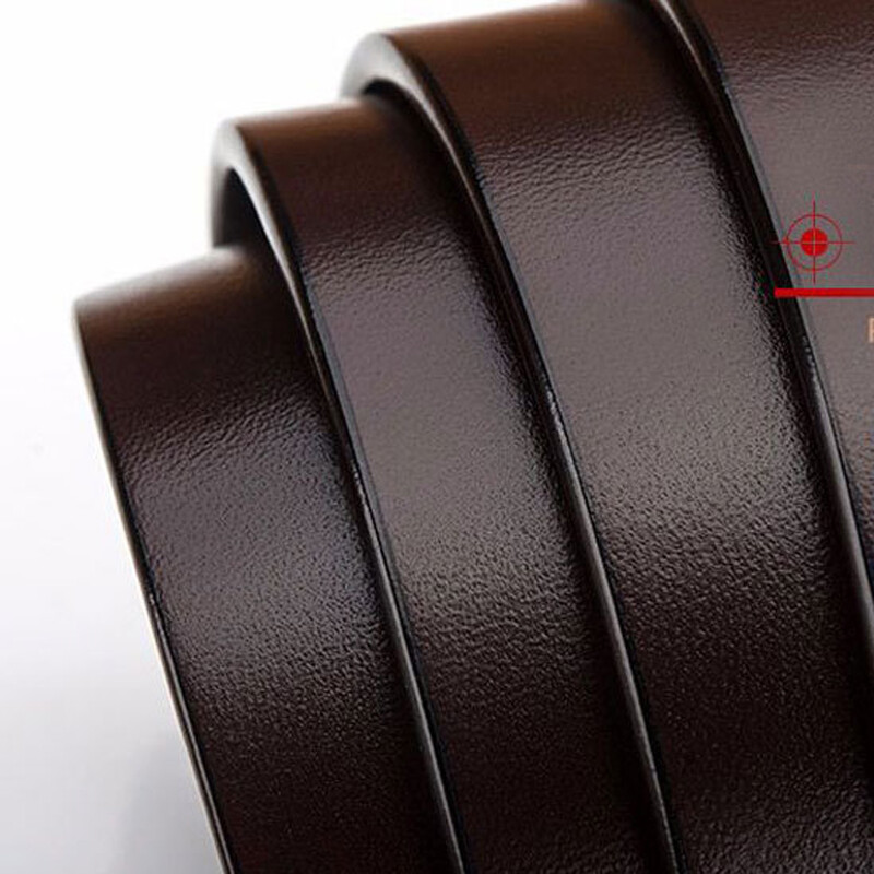 Replacement One Piece Genuine Leather Belt Automatic Strap Without Buckle 35mm
