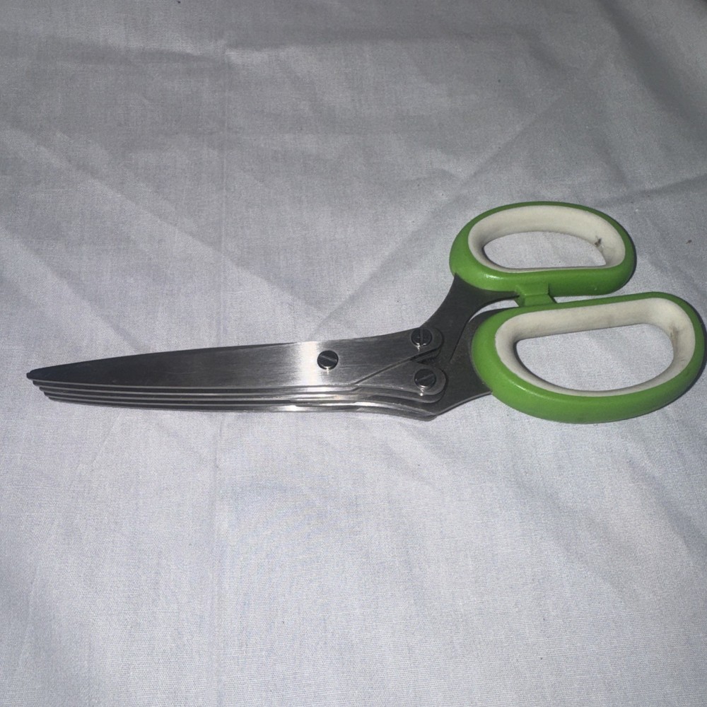 Herb Scissors Chop Herbs Easily with 5 Blade Scissors Onion Cutter Kitchen Tool