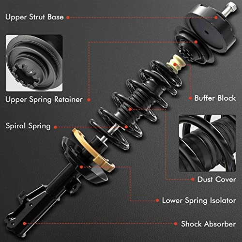 Front Complete Strut & Coil Spring Assembly Compatible with Infiniti [AWD]