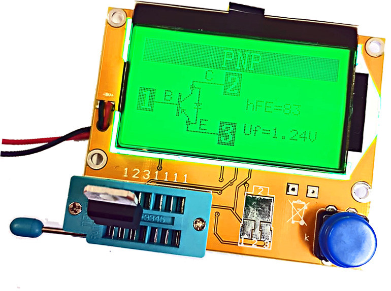 LCR-T4 Mega428 Backlit Component Tester ESR Meter Kit LCD Display With Case