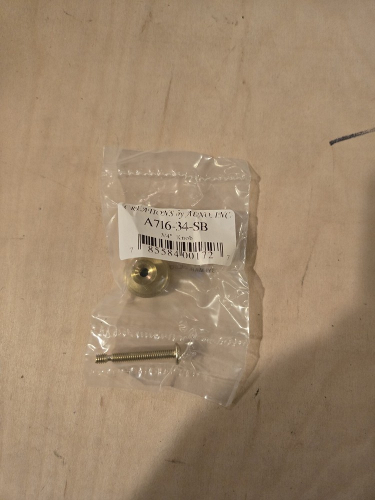 Alno A716-34-SB Moderne 3/4" Small Round Modern Disc Solid Satin Brass