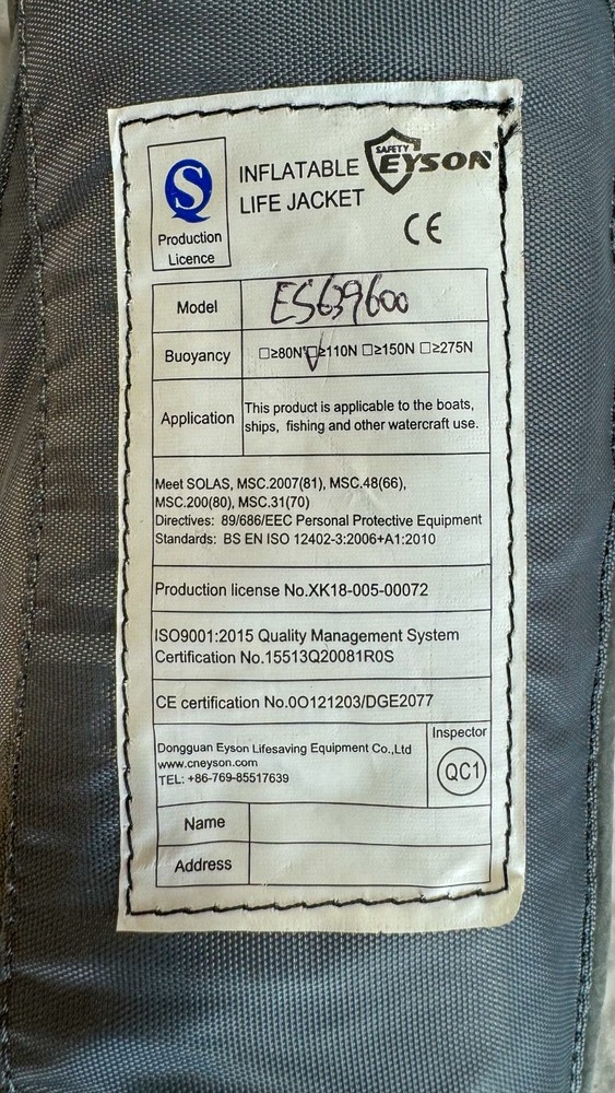 NEW Eyson Inflatable Life Jacket Waist Pack - Life Ring Belt Pack