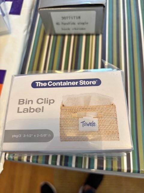 The Container Store Bin Clip Label