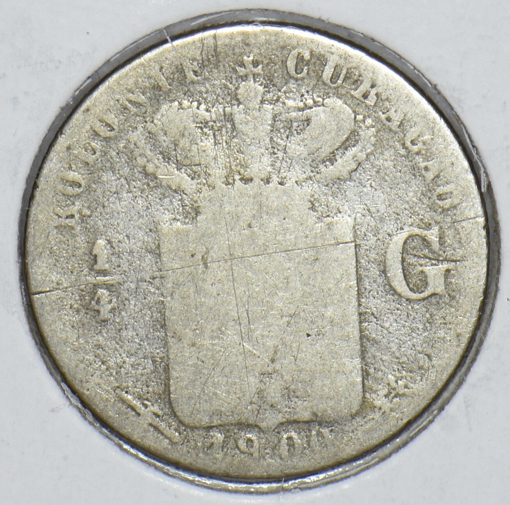 Netherlands 1900 1/4 Gulden 190873 combine shipping