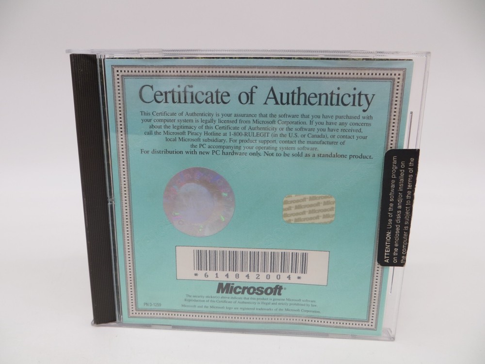 MICROSOFT GOLF 1993 CD-ROM 186-052-002OEM Computer Disc