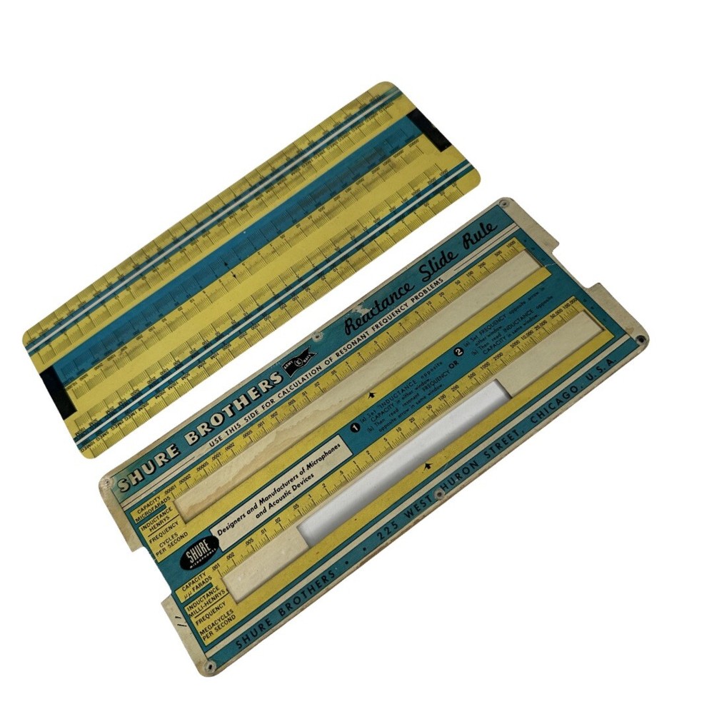 Vintage - Shure Brothers Reactance Slide Rule Capacitive Inductive
