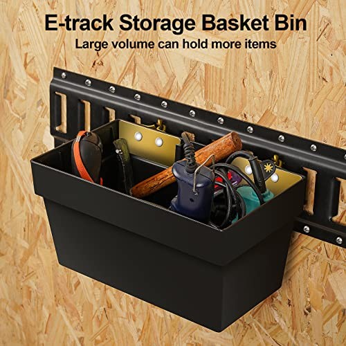 2-Pack E-Track Basket Storage Bin—E-Track Box for Tool Organizer