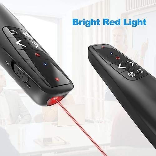 USB Wireless Presenter PPT Remote Laser Pointer For Laptop Mac,Computer latest