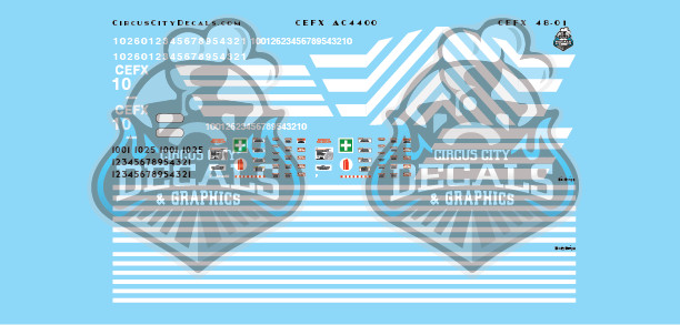CEFX AC4400 O Scale Decal Set
