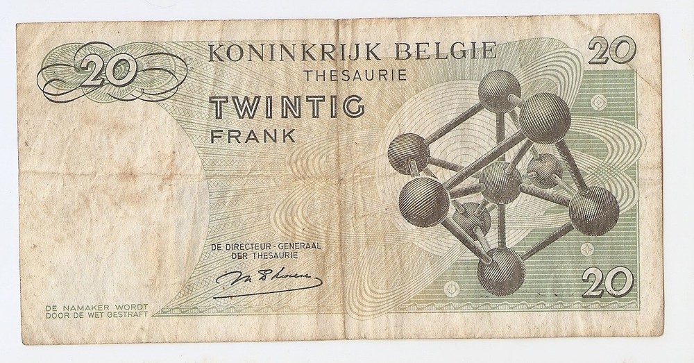 Belgium 20 francs 15.06.1964