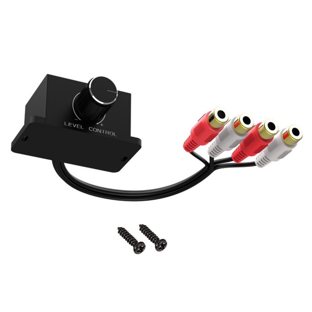 RCA Input Output Level Controller Remote Volume Knob for Car AMP Installation