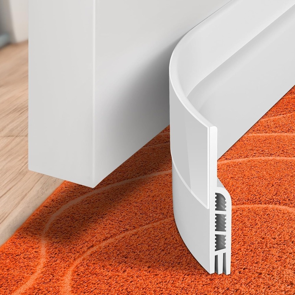 Door Draft Stopper Under Blocker Insulator Doors Sweep Weather Stripping Noise