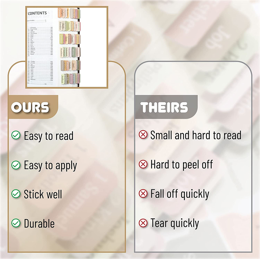 - Bible Tabs, 75 Boho Theme Laminated Tabs for Women and Men, Tabs for Study Bib