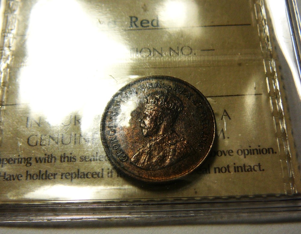 1924 1c ICCS MS-60 Trace Red Canada Cent