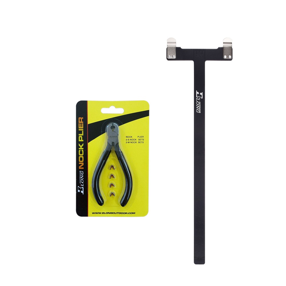 Archery Nocking Buckle Pliers String D Loop Nock Points Tool + T Bow Square