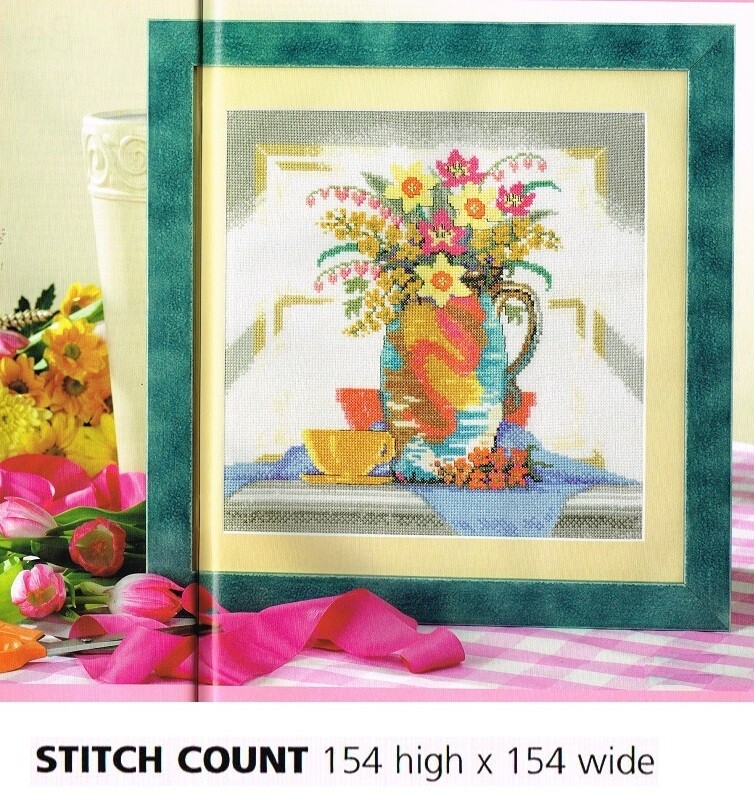 SUNLITE VASE     CROSS STITCH PATTERN  ONLY  ALS - EE