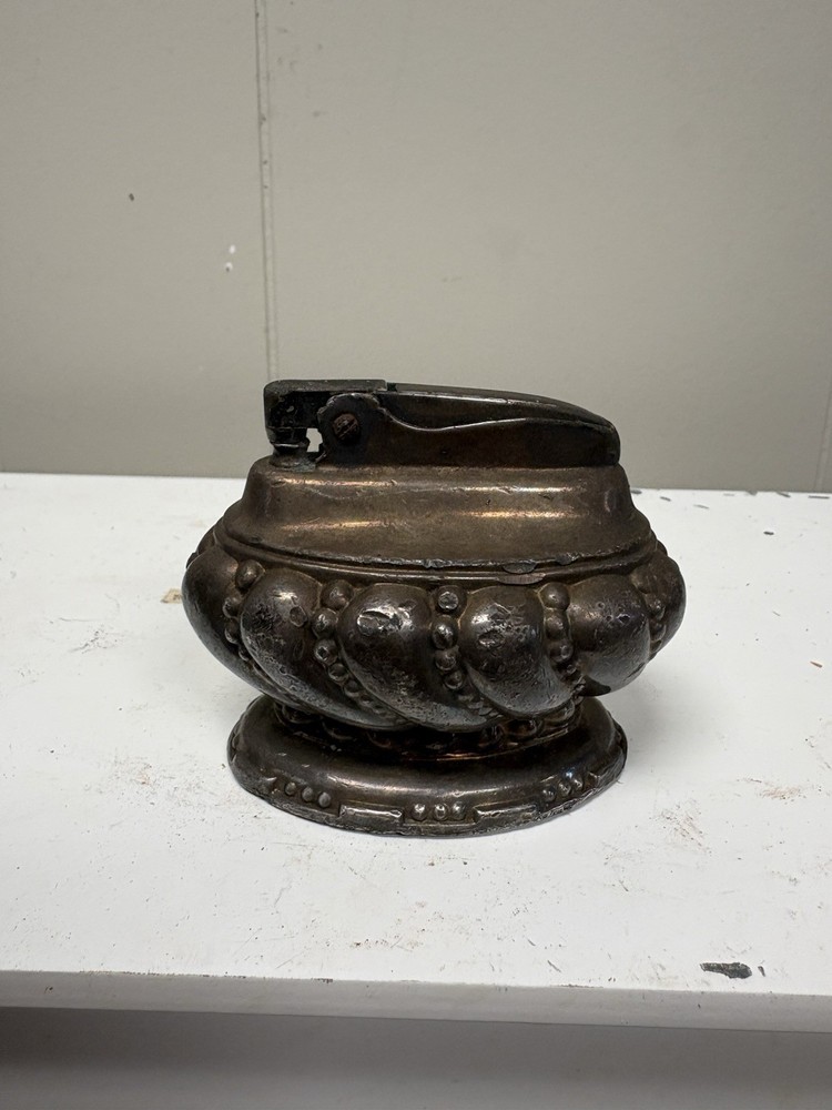 Classic Original Ronson Crown Table Lighter - Silver Plated ~Unused