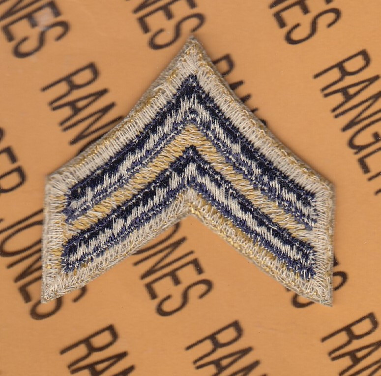 US Army Korean War Combat Arms CORPORAL E-4 Cpl ~2" single patch c/e