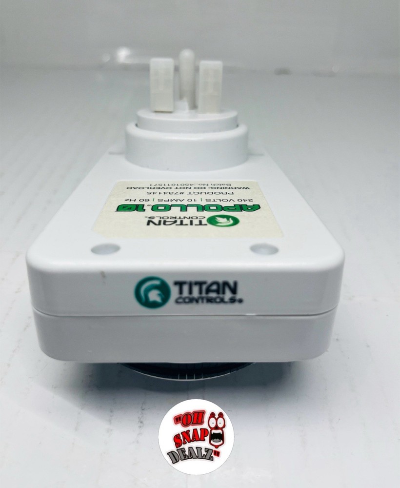 Titan Controls Apollo 10 One Outlet Mechanical Timer 240V