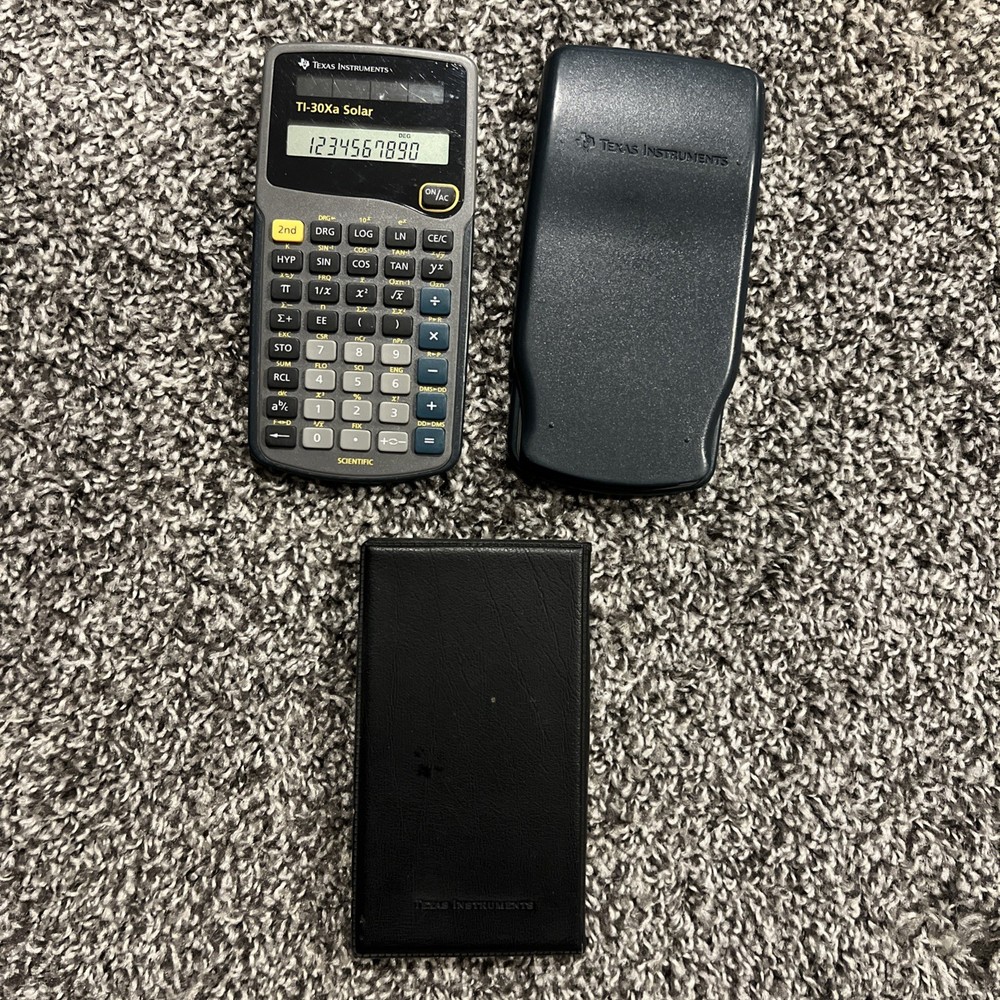 Lot Of THREE TEXAS INSTRUMENTS Calculators/2 Fully Working/One Unknown