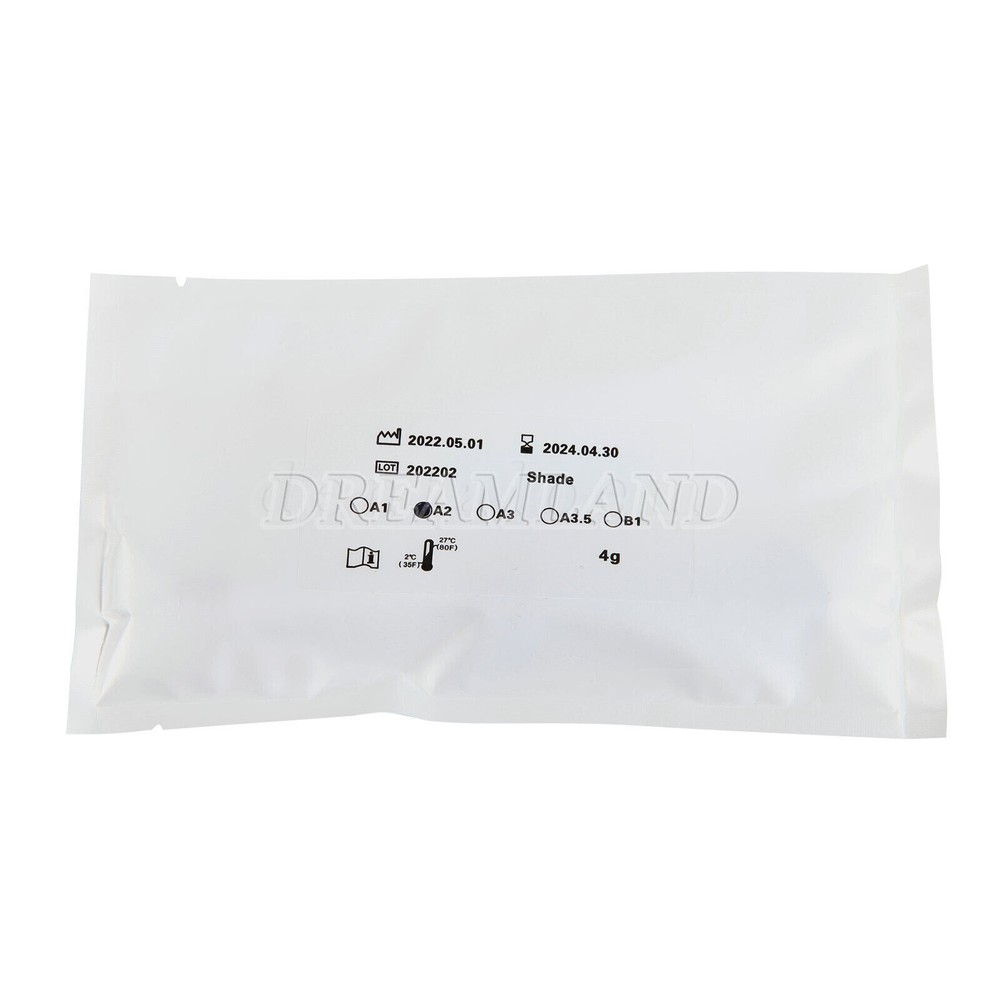 2 Packs Dental Composite Universal Light Cure Resin 4g/Syringe A2 DING