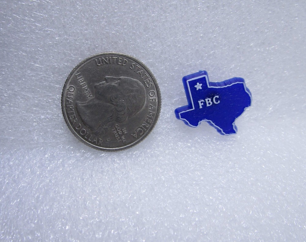 FBC First Baptist Church Texas Plastic Pin