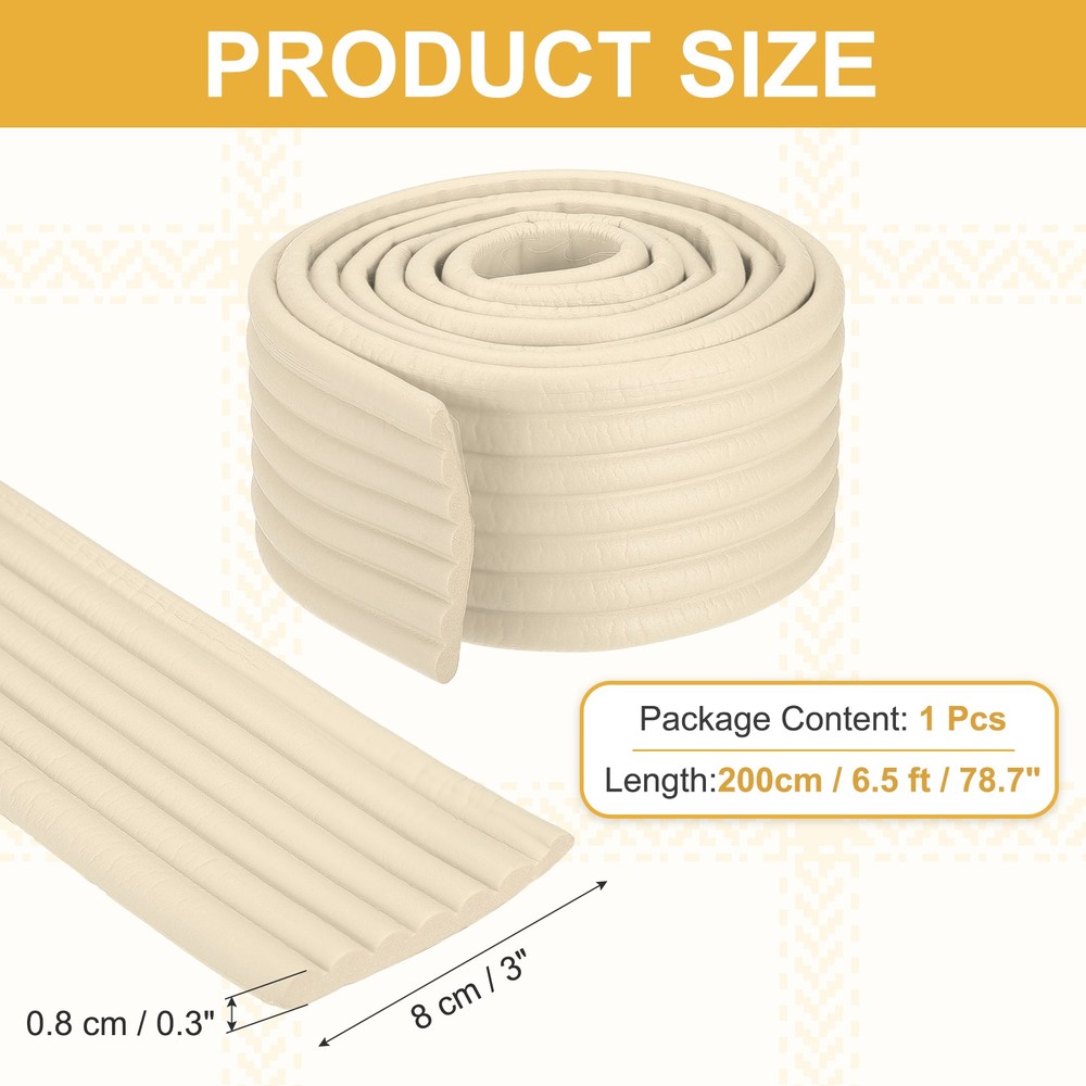 Bunk Bed Ladder Pad, (2m/6.5 Ft, Beige)(1 Pcs), Bunk Bed Step Foam Padding