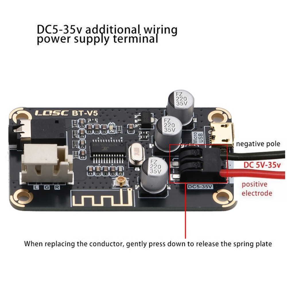 New Wireless MP3 Bluetooth Decoder Board BT4.2 Stereo Audio Receiver Module