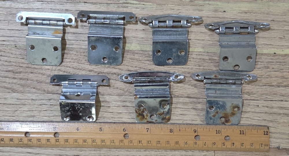 x7 Vintage Mixed Lot Offset Hinges