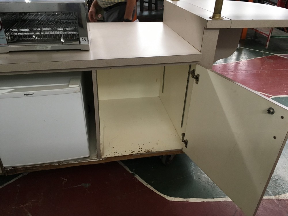 Portable Serving Bar with Sink (machines not included)