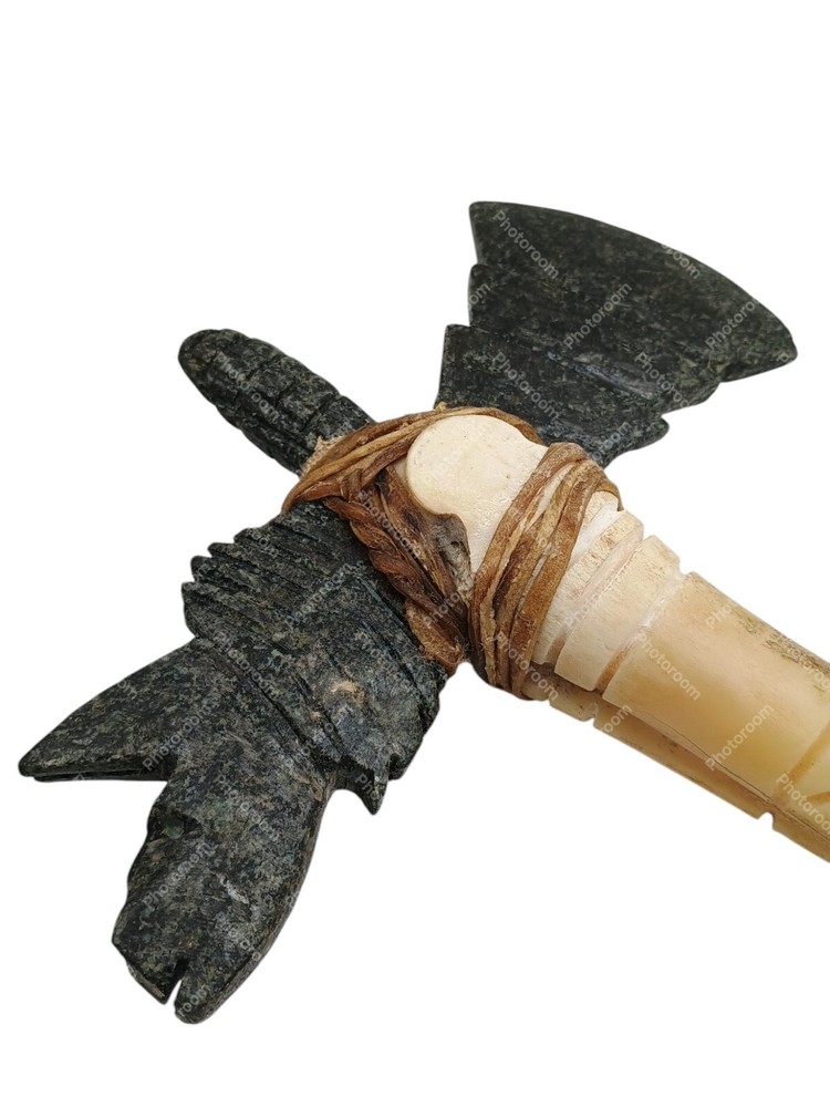Peruvian Inca Style Handcrafted War Weapon - Stone Carving Cusco